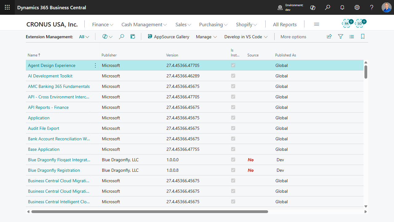 Extension Management — Install