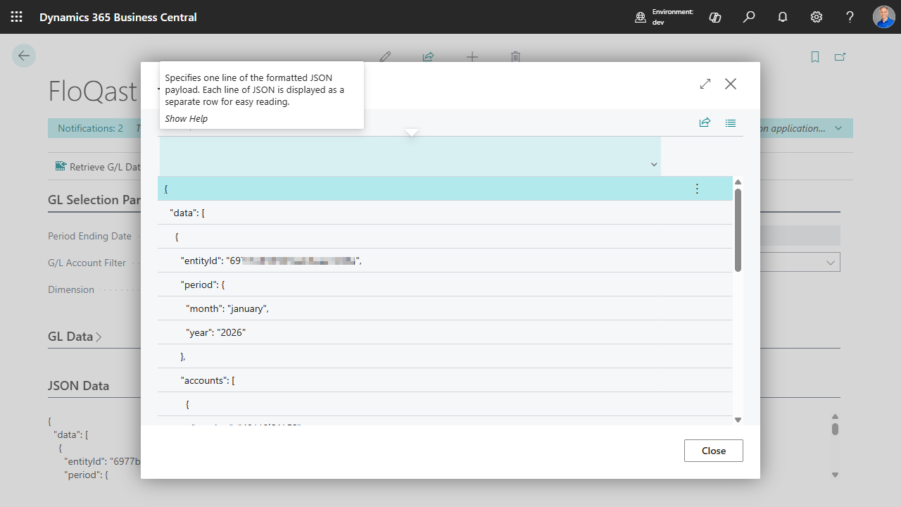 JSON Payload Viewer — full screen