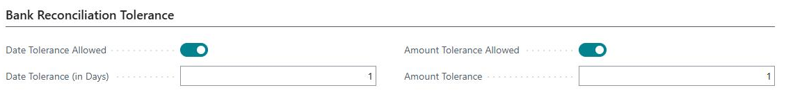 Bank Reconciliation Tolerance FastTab